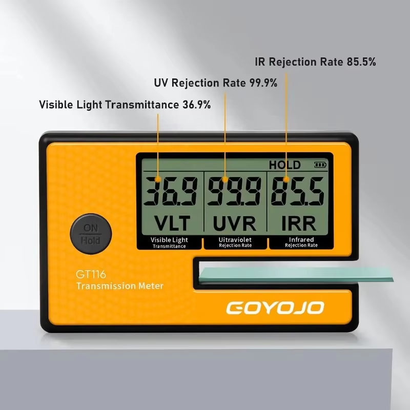 ポータブルソーラーフィルムカートランスミッションウィンドウティントメーター 3-in-1 VLT UV IR 除去テスター自動校正ドロップシップ GT116