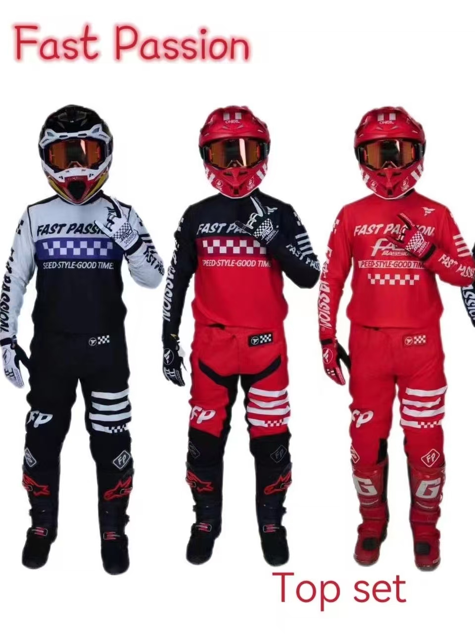 2025 fastpassion フォックスモトクロスギアセットトップシフト MX ジャージセットエンデューロモトスーツオフロードバイクキット