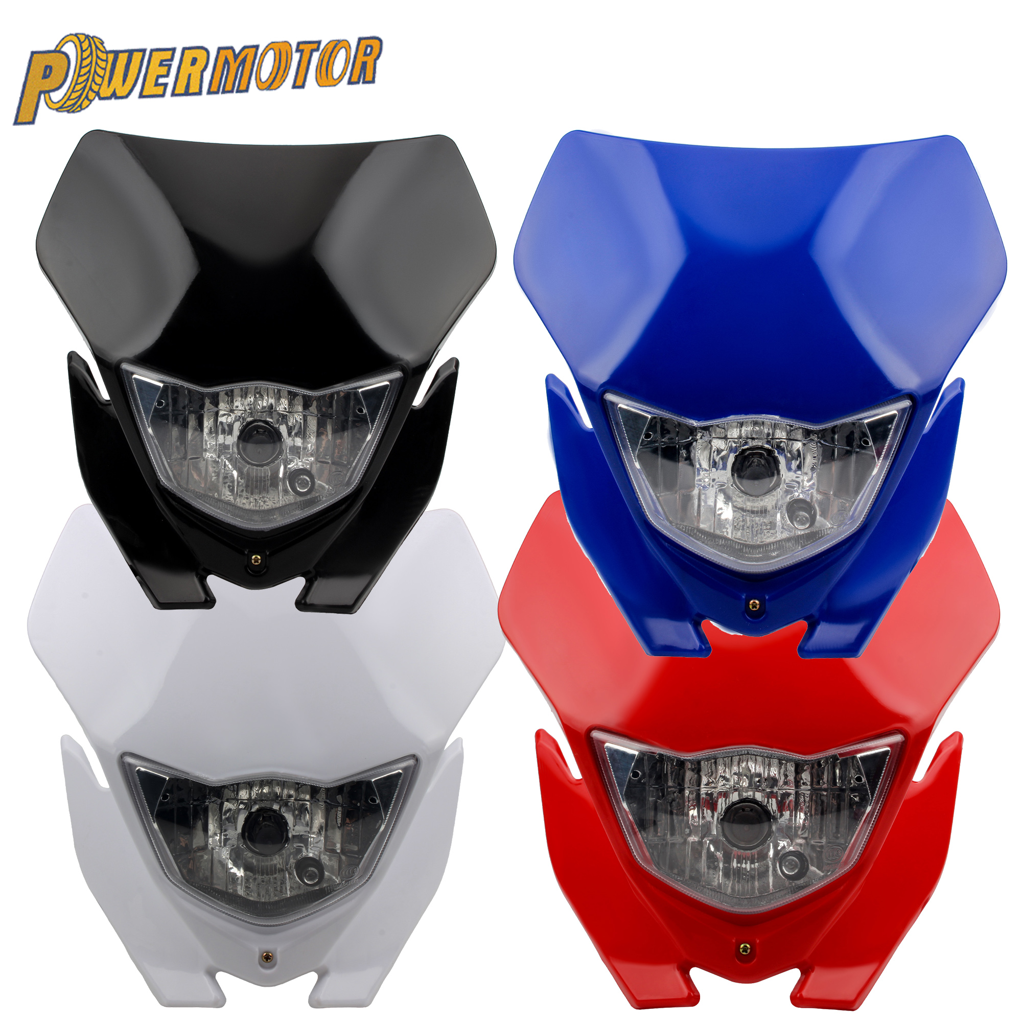 カワサキ KLX 230 250 150 110R 230R オートバイハロゲンヘッドライトダートバイクヘッドランプエンデューロモトクロス修正されたアクセサリー
