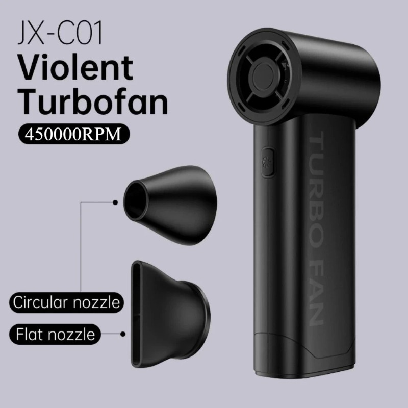 450000RPM ハンドヘルドミニターボファン電動送風機強力な大風ヘアドライヤー高速ターボ充電式ブロワーダスター