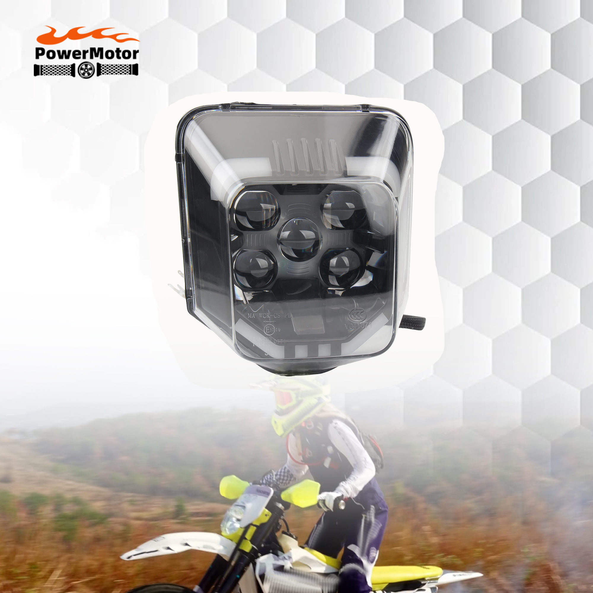 モトクロス LED ヘッドライトハスクバーナ TE FC FE TC 125 300i 250 300 450 701 オートバイダートバイクヘッドランプアクセサリーエンデューロ