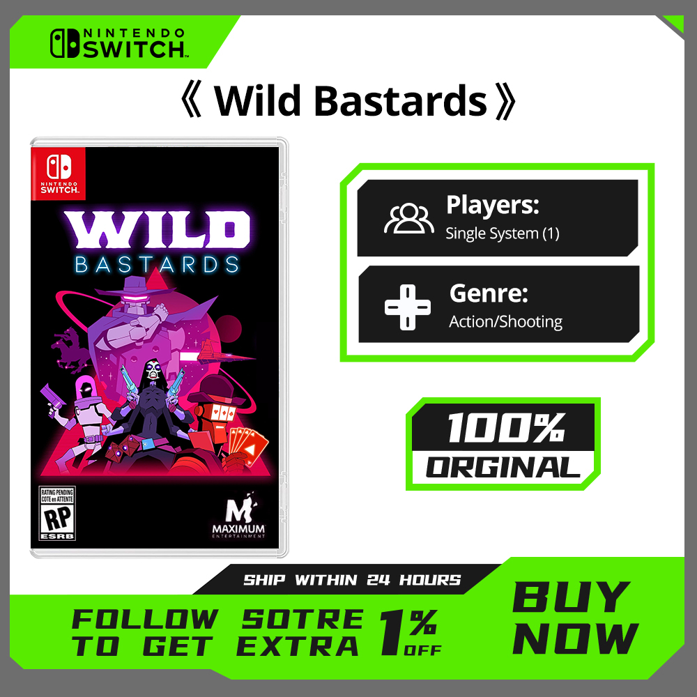 WILD BASTARDS Nintendo Switch ゲームは、Switch 専用の 100% 公式物理ゲームカードを販売します