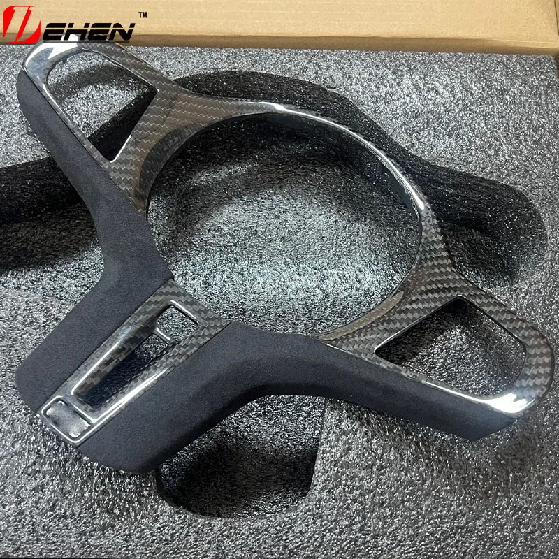 Bmw G20 G30 G80 G82 F92 F90 F97 F98 M3M4M5 G11 G12 G14 G15 G16 カーボンファイバーステアリングホイールパネル装飾カバートリムフレーム