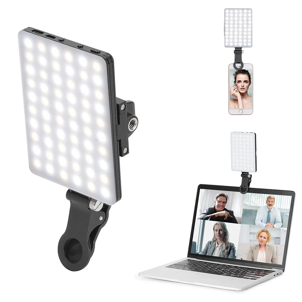 ポータブル携帯電話補助光 LED ライブブロードキャスト自撮りビデオ会議 USB 充電補助ランプ LED 写真照明キット