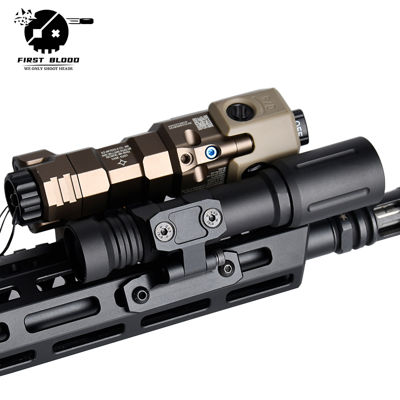 戦術的な金属オーバーボア Swvl スカウトライトマウント Mlok Keymod ピカティニーレール Modlit PLHv2 Surefir 懐中電灯 AXON デュアルスイッチ