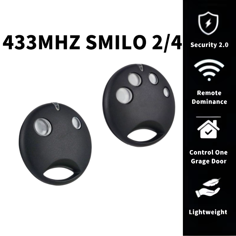 NICE SMILO 2 個 Sm2 Sm4 ガレージリモコン 433MHz ローリングコードガレージコマンドドアモーター受信機コントローラー送信機
