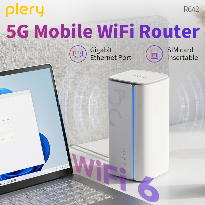 PLERY 5G ルーター 3000Mbps CPE ルーター WIFI6 リピーター Wifi レンジエクステンダーワイヤレスモデムルーターリピーターブースター Sim カードスロット付き