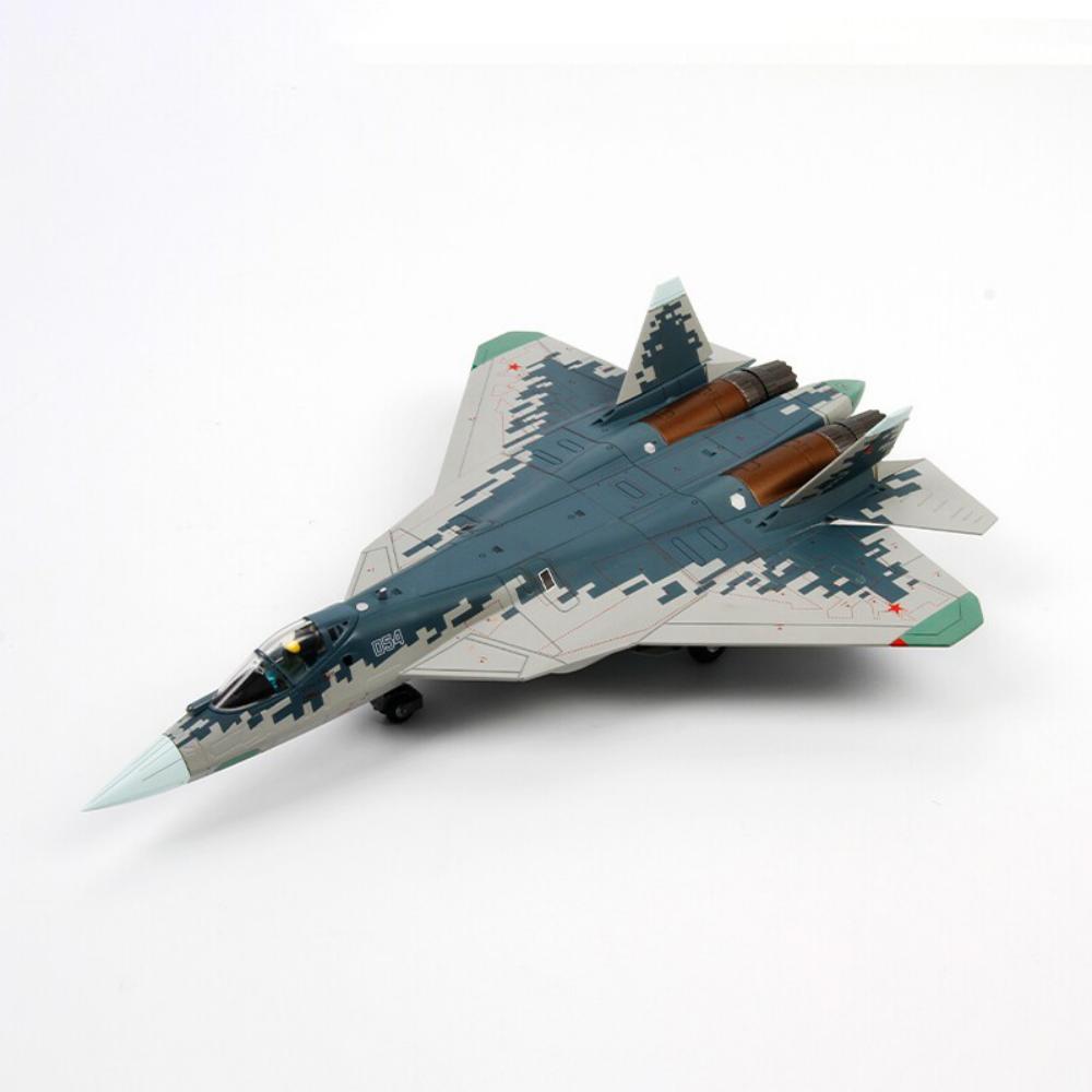 ダイキャスト 1:72 スケール Su-57 戦闘機シミュレーション合金静的航空機モデル軍事シミュレーションおもちゃギフトコレクションお土産
