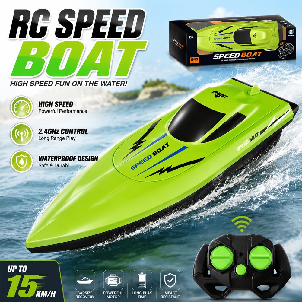 高速 RC ボート 2.4GHz ワイヤレス制御ツインプロペラデザインフルシール防水耐衝撃おもちゃ子供のためのギフト