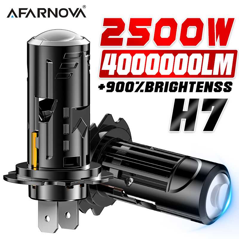 2500W H7 LED ヘッドライト ミニ レンズ プロジェクター 4000000LM 1:1 ミニ ワイヤレス プラグ