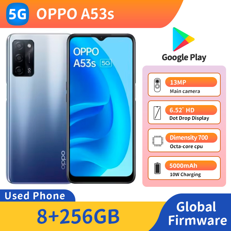 OPPO A53s 5G RAM 8GB ROM 256GB バッテリー容量 5000mAh 6.52 インチ 13MP Android 中古電話