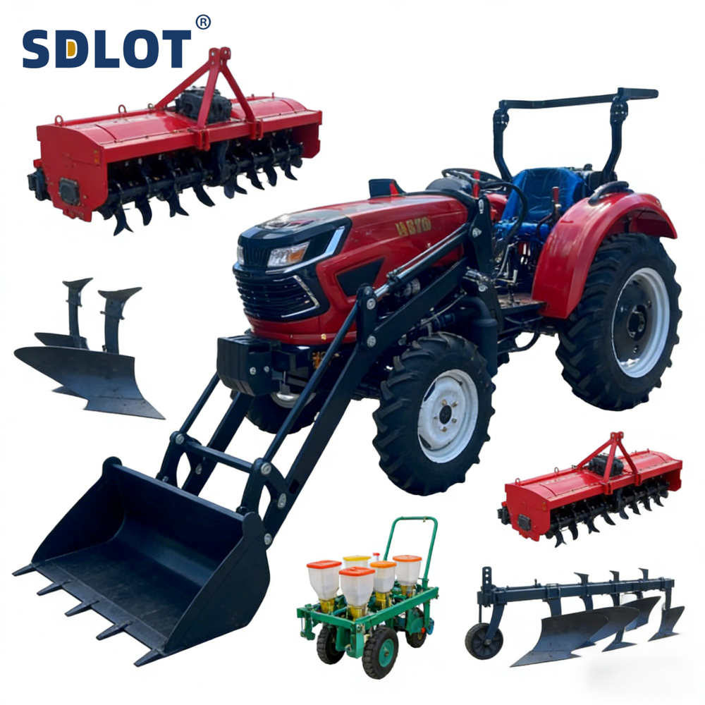 フロント ローダー バケット 4WD ディーゼル ユーロ 5 EPA CE 機械が付いているカスタマイズされた 50HP 農業用トラクター