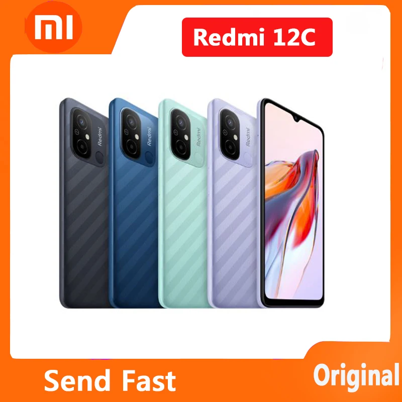 Global ROM Original Xiaomi Redmi 12C 4G 64G 5000mAh High-capacity Battery Helio G85 Octa Core 50MP 6.71'' 4G Mobile Phone