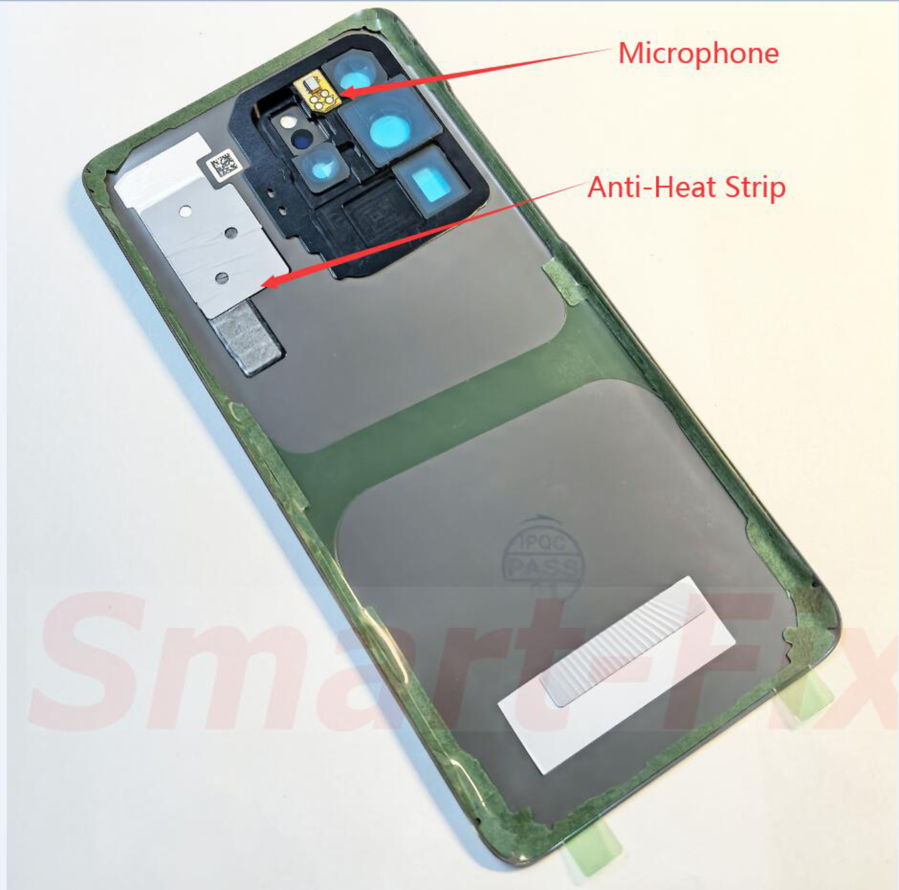 (O-E-M) ガラスバックカバーケース SAM-S20 ウルトラ S20ULTRA S20U 5G バックガラスリアカバーバッテリーハウジングとマイク接着剤