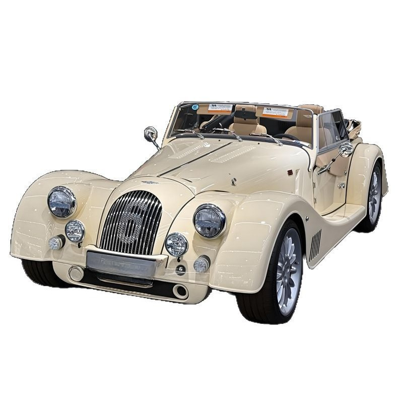 Retro alloy ornament car model, wrought iron fiberglass simulation car, new four-wheel electric simulation classic car