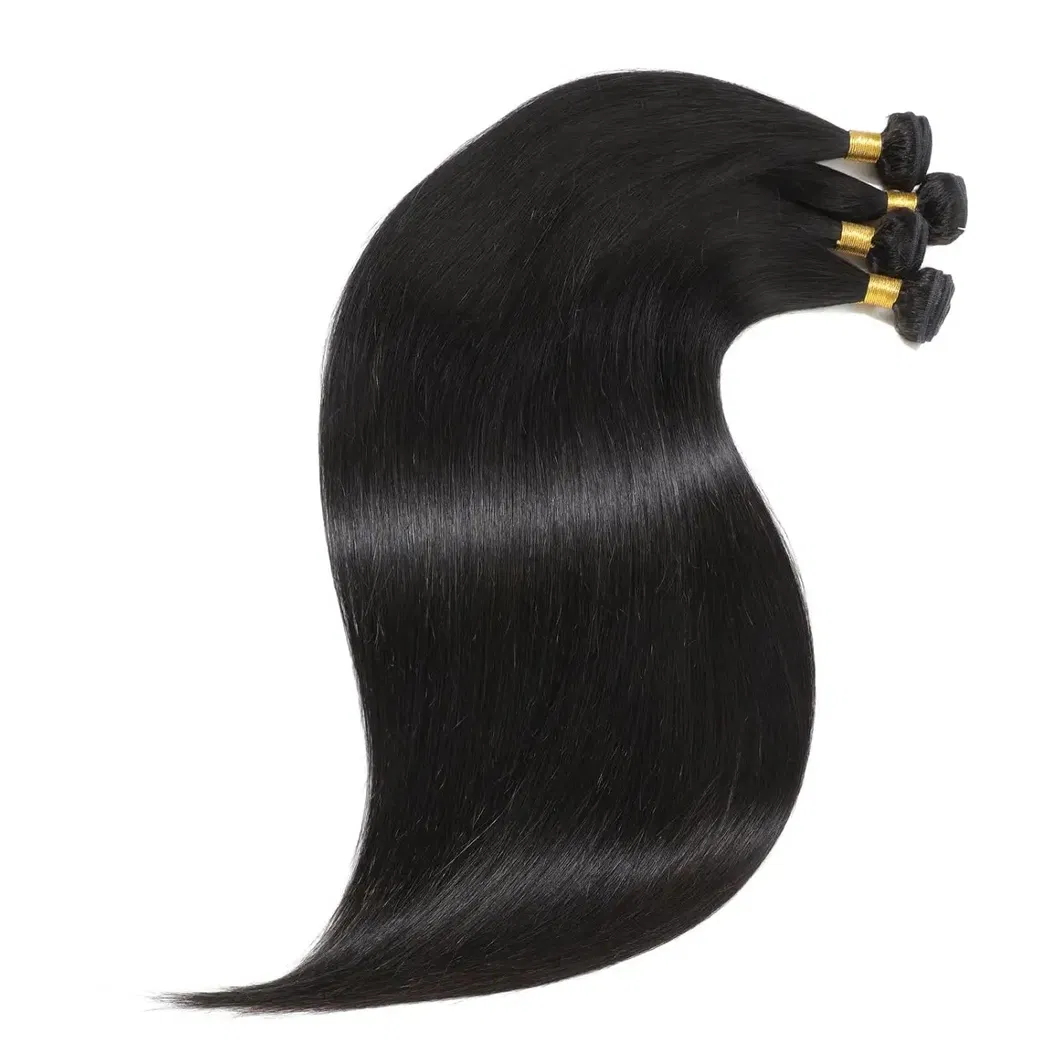 12A ブラジルストレートバージンヘアバンドル未処理人毛エクステンション 14-30 インチダブル横糸