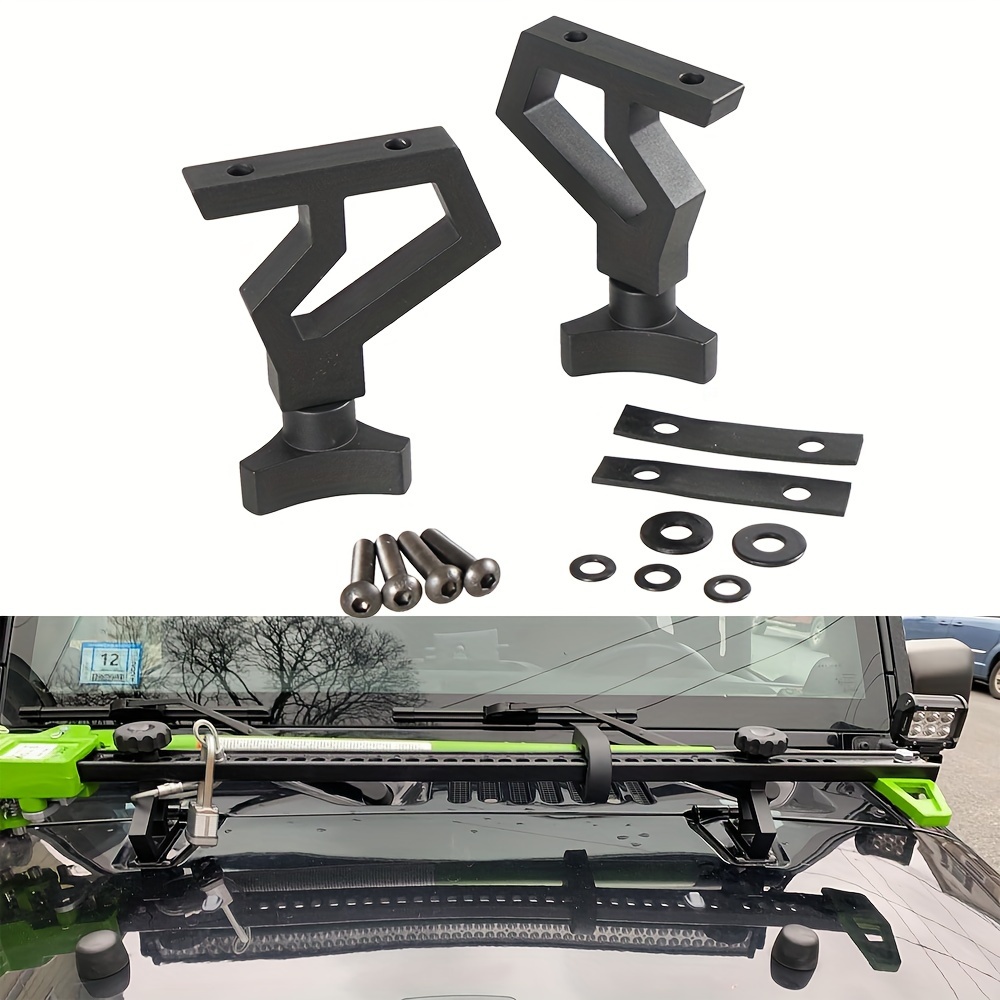 2 個調整可能なジャック取り付けブラケットジープラングラー JK 07-18 カージャックチューブマウントブラケットブラック簡単な取り付け