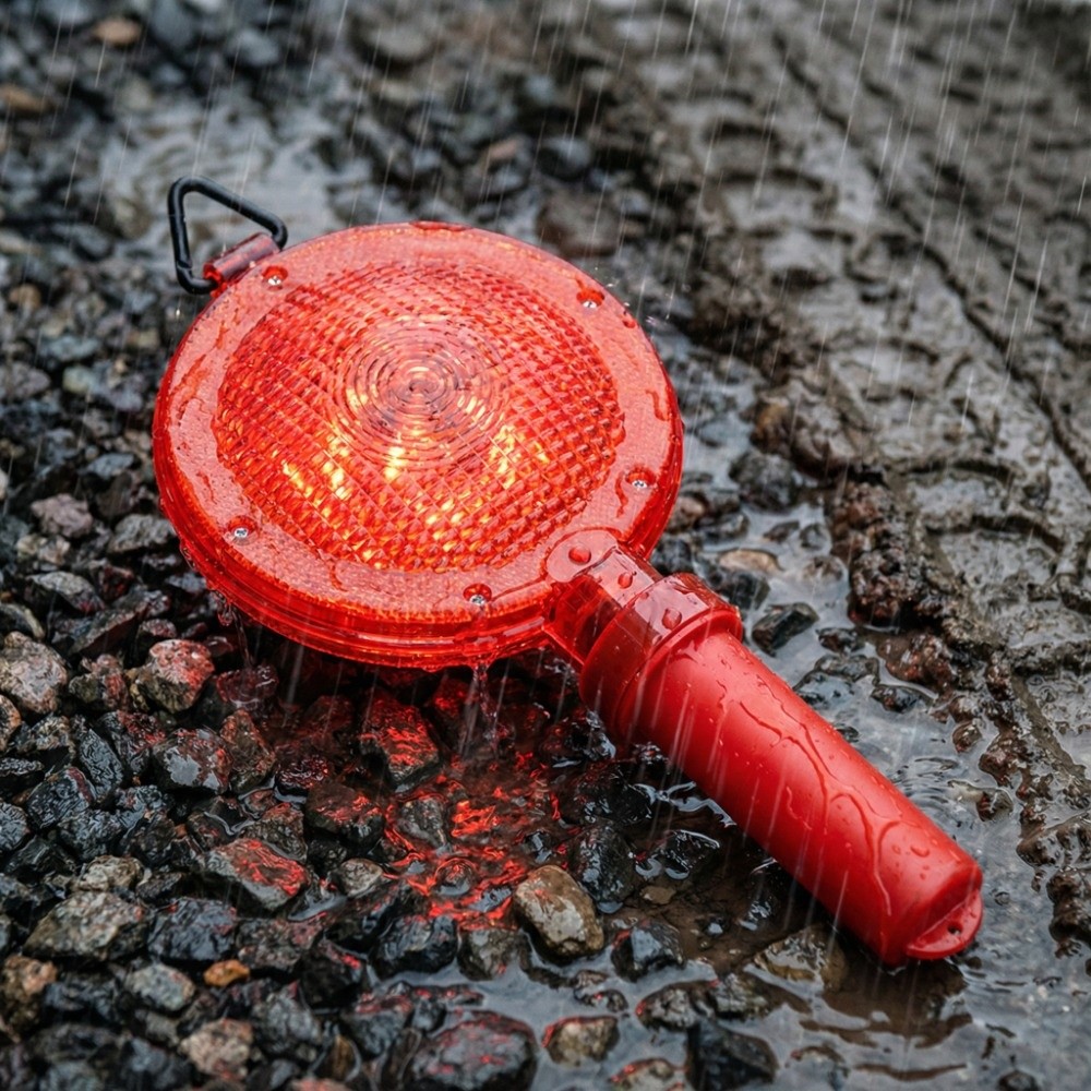 防水ハンドヘルド LED バリケードライトストロボリング付き LED 警告灯大型高視認性トラフィックコーンライト夜間使用