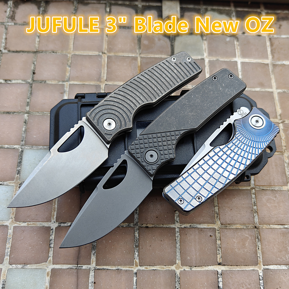 JUFULE 2026 オンスルーズベルトロージーチタンハンドルセラミックベアリング 154 センチメートル鋼 EDC ツールキャンプ屋外キッチンハイキングユーティリティナイフ