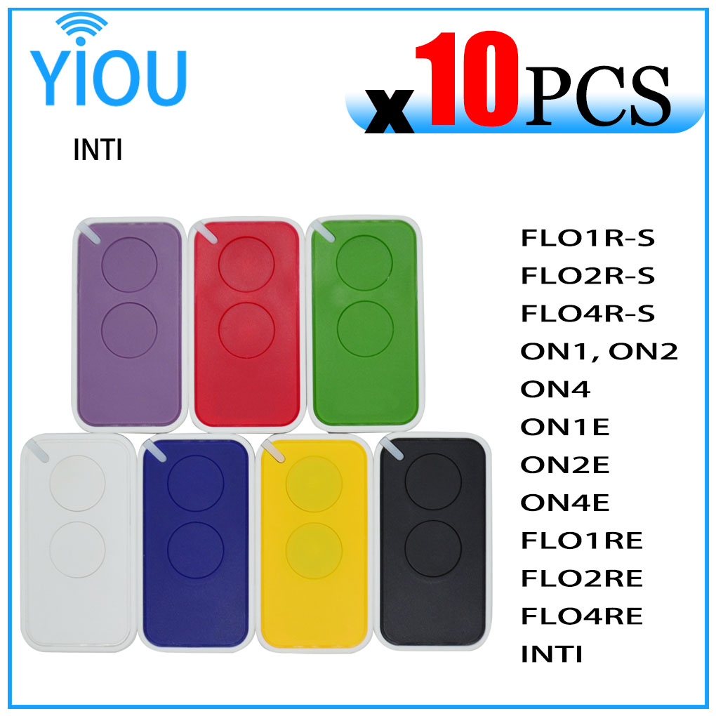YIOU 10 個素敵なガレージリモコン 433.92Mhz 2 チャンネルローリングコード FLORO2RE FLO2RS FLO4RS シャッターコントロと互換性あり