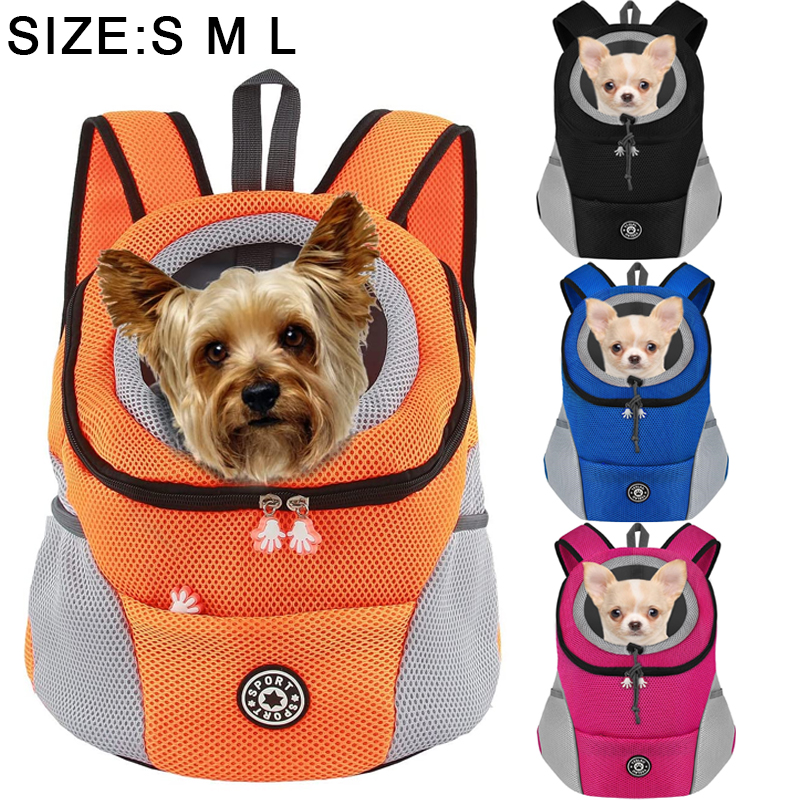 ダブルショルダーポータブル屋外ペットバッグペット犬フロントバッグメッシュバックパック折りたたみ猫キャリアペットキャリー用品