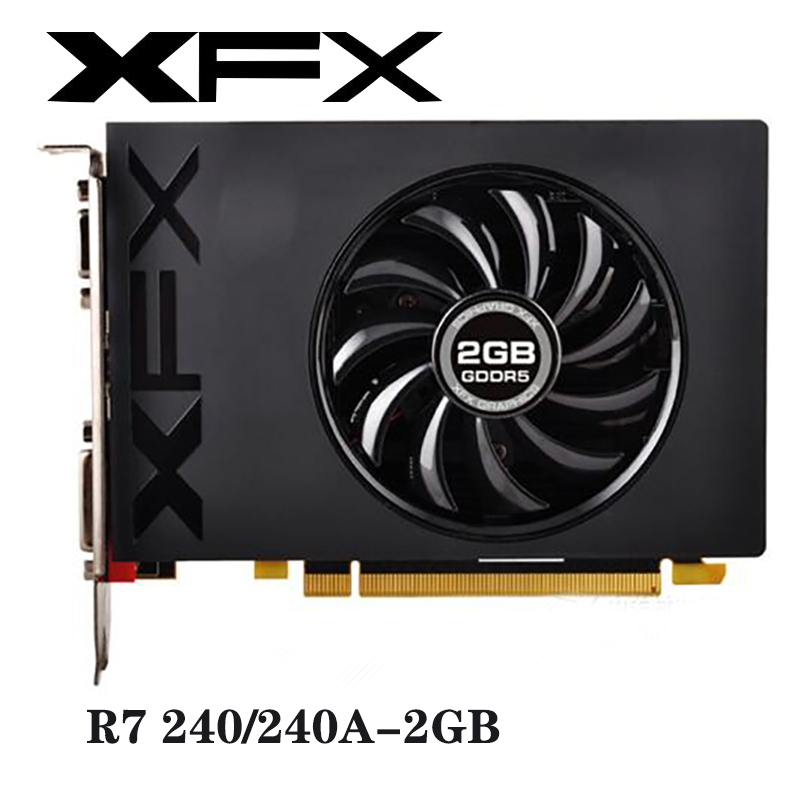 中古 XFX Radeon R7 240A 2GB ビデオカード GPU AMD Radeon R7240A GDDR5 128bit グラフィックスクリーンカード デスクトップコンピュータ