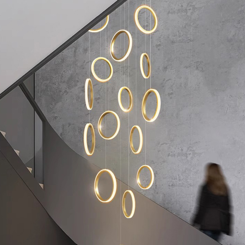 現代の家の装飾リング LED ライトペンダントライトリビングルーム用ランプダイニングルーム用シャンデリア吊り下げライト屋内照明