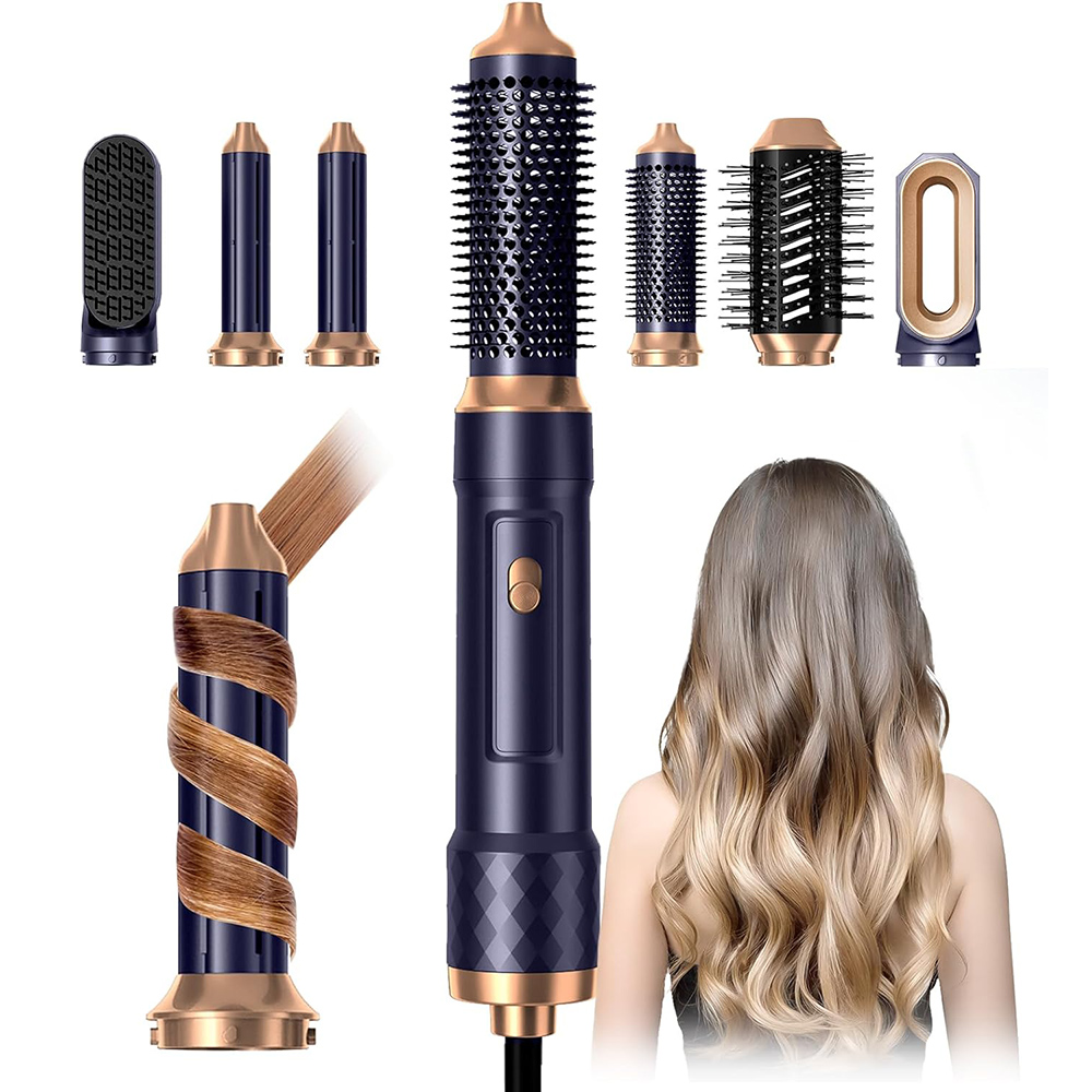 6 1 ヘアドライヤーブラシ電気ブロードライヤーコームドライヤーマイナスイオンヘア送風機ブラシエアスタイリングヘアカーラーカーリングワンド