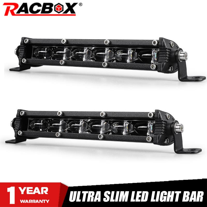 7 インチ 6D 超スリム LED ワークライトバー運転フォグランプ 4 × 4 LED バーオフロード SUV ATV トラクタートラックボートコンボビーム 12V 24V