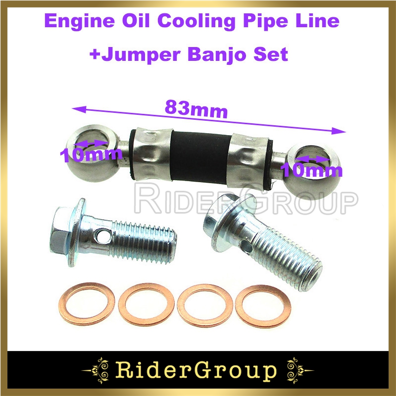 Oil Cooling Pipe Line Jumper + Banjo Set For Zongshen 2V Z190 190cc ZS1P62YML-2 Pit Dirt Bike Engine Parts