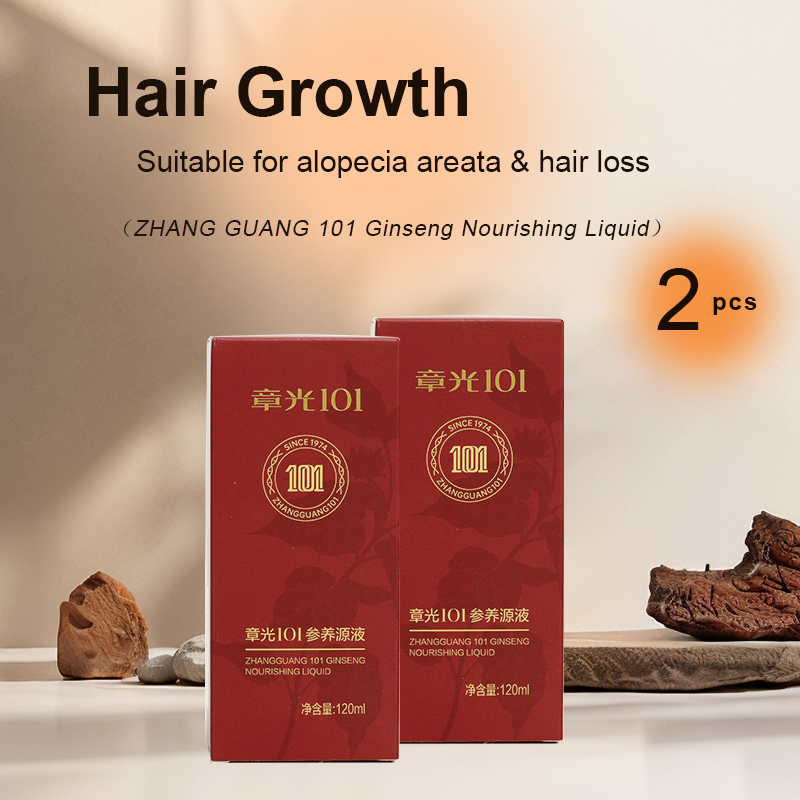 Zhang Guang 101 Ginseng Nourishing Liquid 120mlX2 Chinese Herbal Formula Anti Hair Loss Hair Regrowth Deep Moisturizing