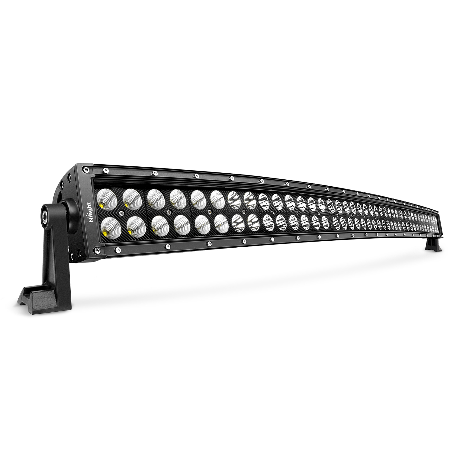 Nilight 42インチ 240W スポットフラッドコンボ ハイパワー LED ドライビングランプ LED ライトバー オフロードフォグドライビングワークライト SUV ボート ジープランプ用 ブラック