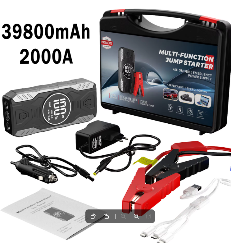 緊急車バッテリースターター充電器ブースターガソリンディーゼル車用 - ポータブルジャンプスタートデバイスカーアクセサリー
