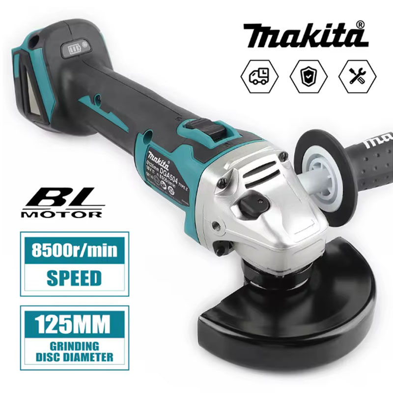 マキタ DGA504 18V 6.0Ah ブラシレスアングルグラインダー 125 ミリメートルベアマシン多目的リチウムバッテリー電動工具