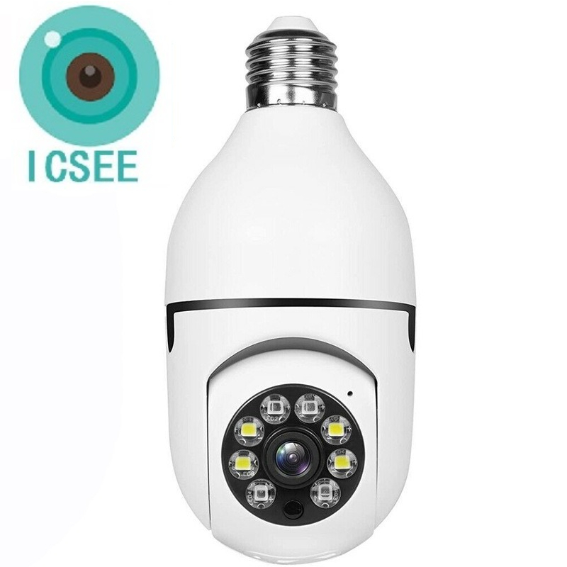 ICSEE 1080P Wifi 電球 E27 監視カメラカラーナイトビジョン 360 度回転自動人間追跡双方向トークスマートホーム