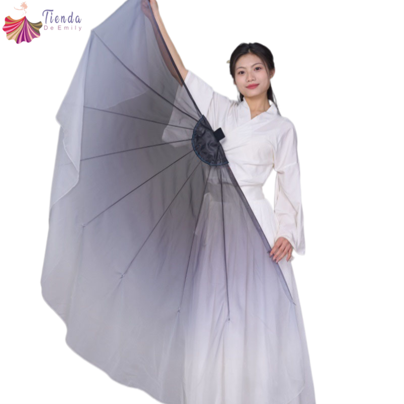 2 個フィッシュボーンファンベールオープニングダンスステージ小道具パフォーマンス Customed グラデーションカラー礼拝賞賛ソフトシフォン大型ファン 85 センチメートル