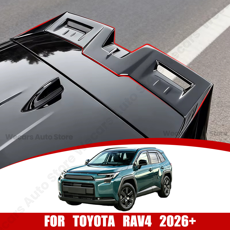 トヨタ新 RAV4 XA60 2026 スポイラー車の屋根固定翼カバー ABS スポーツスタイリング尾翼外装アップグレードアクセサリー黒