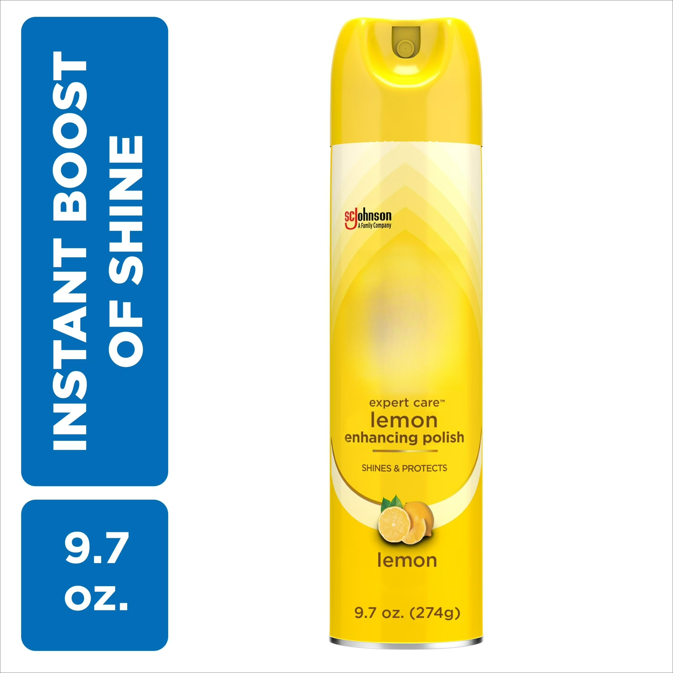 Wood Polish Shines and Protects、レモン強化、エアゾール、9.7 オンス