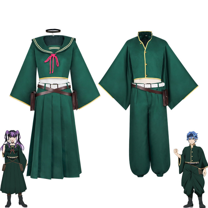 Dead Account 総司縁起城清美 漆川学園制服コスプレセット、コミコン用フルアニメロールプレイ衣装