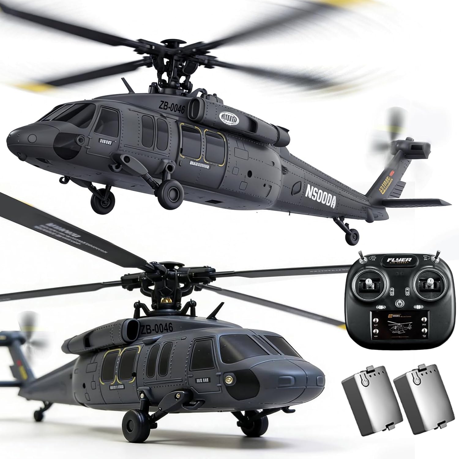 K200 UH60L リモコンヘリコプター 2.4Ghz 6CH RC ヘリコプターヘリエルロンレスブラシレスモーターオプティカルフローポジションフライ Upsi