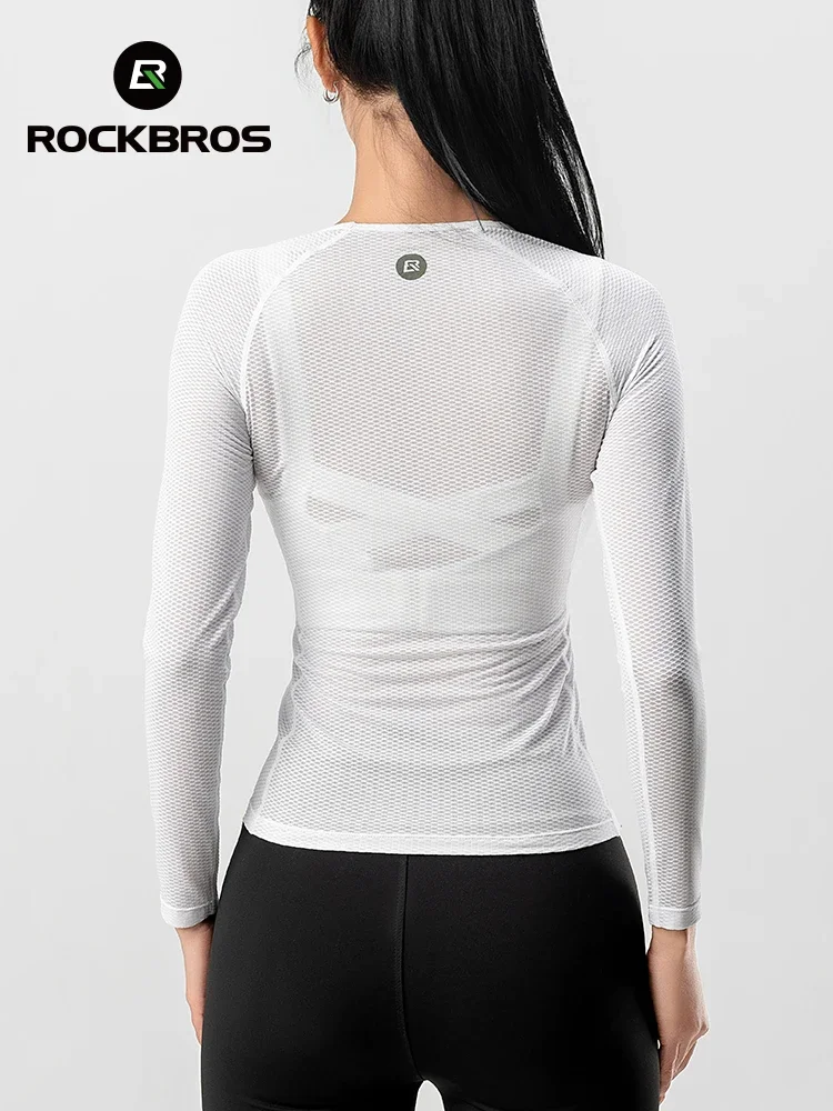 Rockbros 女性の長袖シャツ夏サイクリングジャージフィットネスジムスポーツヨガシャツ反射ロゴ通気性の服