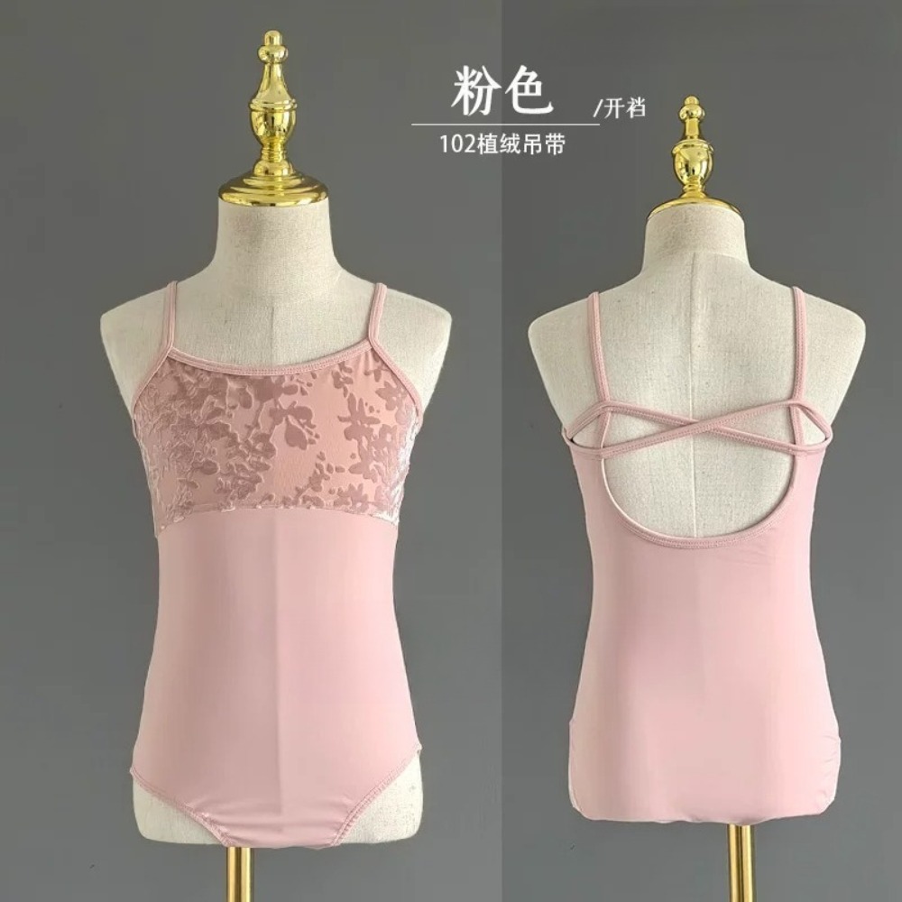 バレエレオタード女の子のための体操練習服子供服ダンスウェア子供服ロンパースジャンプスーツサマースリング