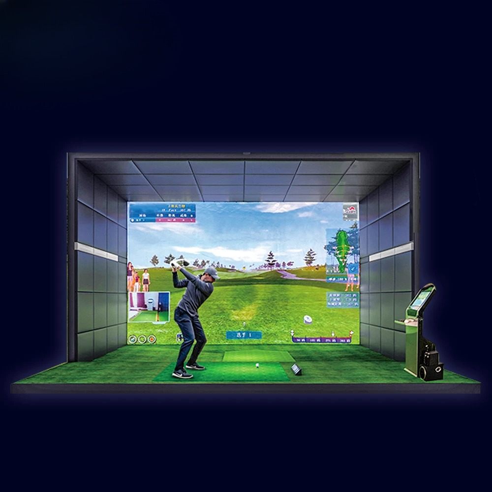 MNQ001 家庭用ゴルフシミュレーター 3Dスイングアナライザー ローンチモニター付き 屋内トレーニングシステム