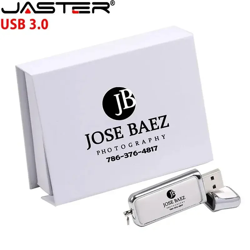 JASTER レザー USB 3.0 フラッシュドライブ 128 ギガバイトカラー印刷ペンドライブ 64 ギガバイト無料カスタムロゴメモリスティック 32 グラムクリエイティブビジネスギフト