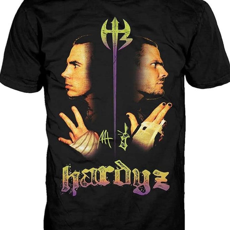 メンズ Hardy Boyz ロゴ アート T シャツ ブラック 半袖 S ～ 5Xl Jj3931
