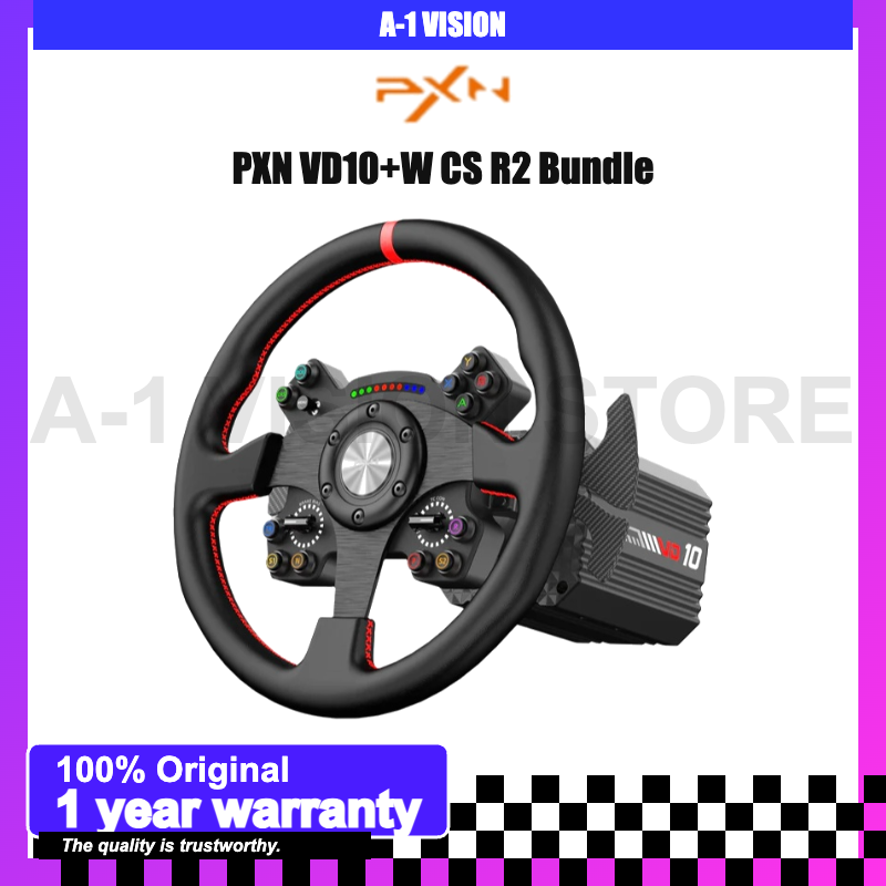 新しい PXN VD10 W CS R2 バンドルゲームステアリングホイールサーボダイレクトドライブ 10Nm ベースシミュレータ PC 用カーレースシミュレータ