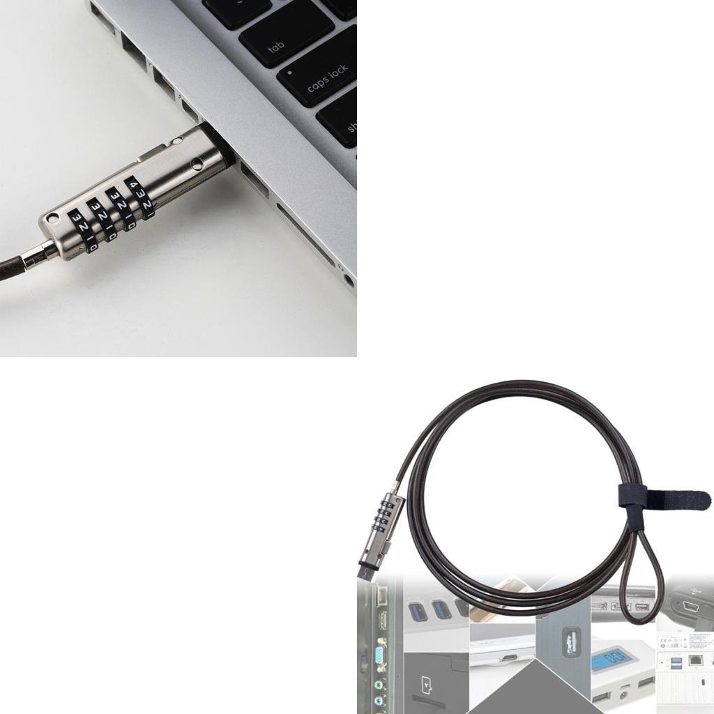 ノートパソコンの盗難防止ロックユニバーサル USB ケーブルセキュリティラップトップロック