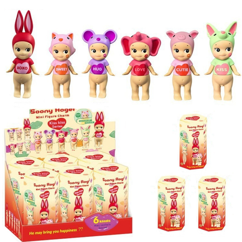 Cute Angel Kiss シリーズ ブラインドボックス: キュートでかわいいコレクション人形、デスクトップ装飾品、モデル、電話チャーム、装飾ギフト。