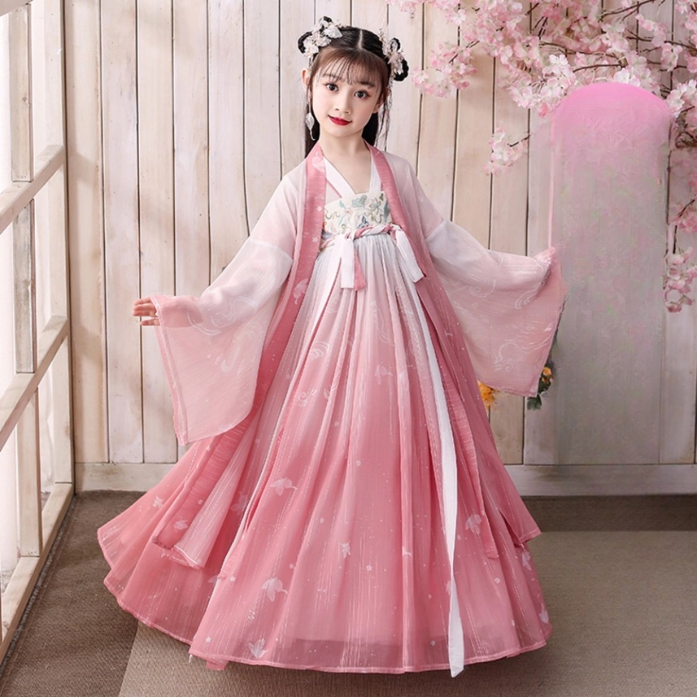 韓服女の子妖精パーティーダンスウェア子供チャイナドレスコスプレ衣装ダンスウェアステージ服子供服エスニックスタイル