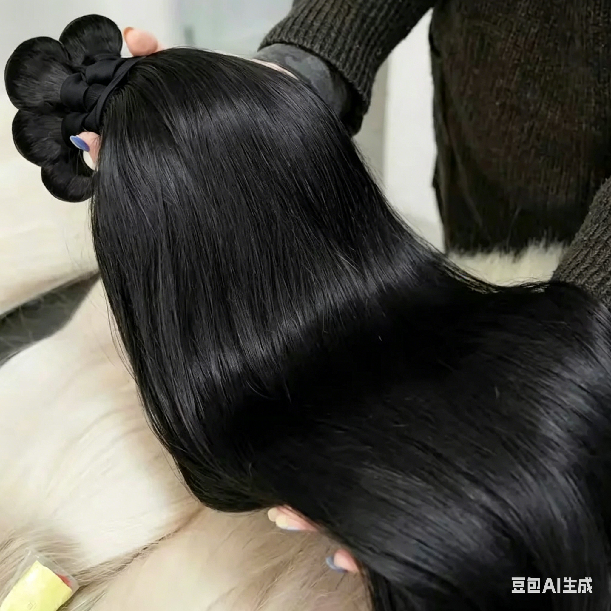 12A 骨ストレート本物の人毛バンドル 30 インチ生毛 4 バンドルインディアンヘア織りエクステンション黒人女性のための自然黒